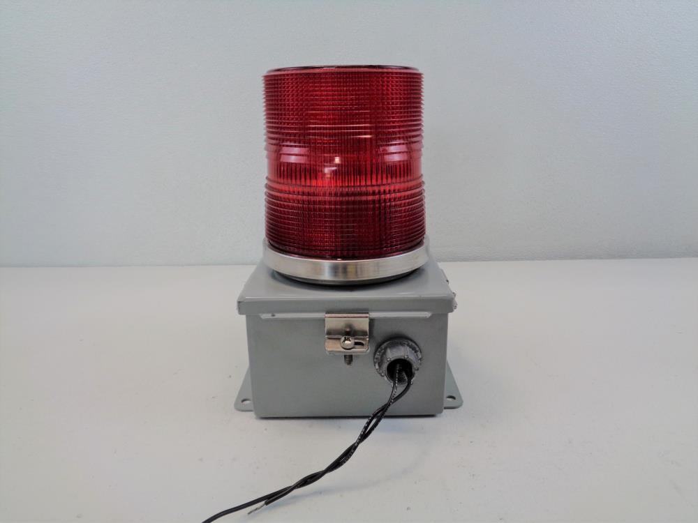 Tomar 3200 Power Strobe Light, 120 VAC, Red